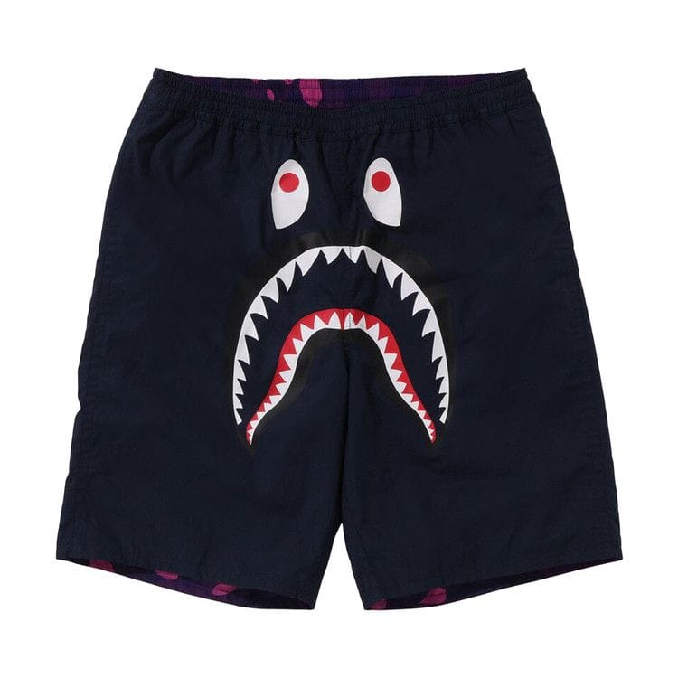 BAPE Color Camo Shark Reversible Shorts Purple