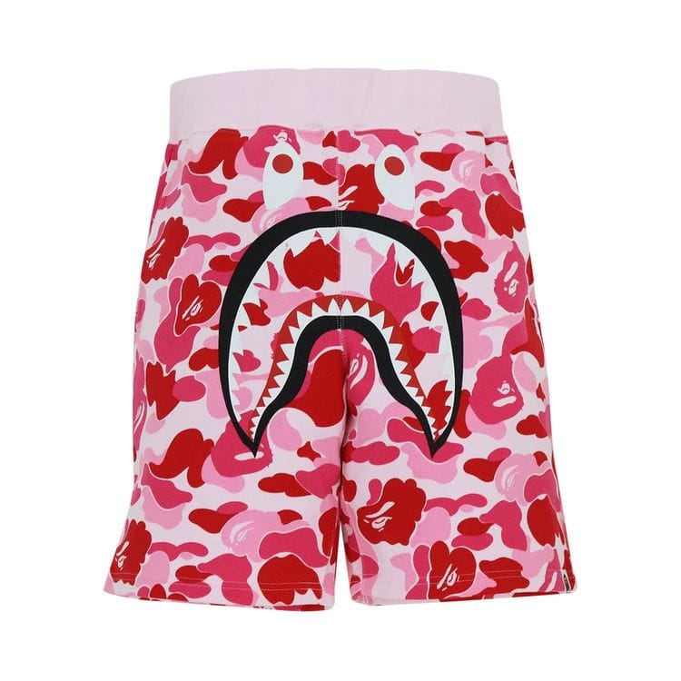 BAPE Big ABC Camo Shark Sweat Shorts Pink
