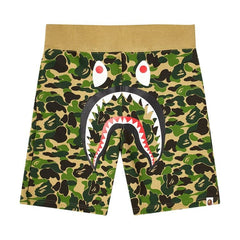 BAPE ABC Camo Shark Sweat Shorts Green