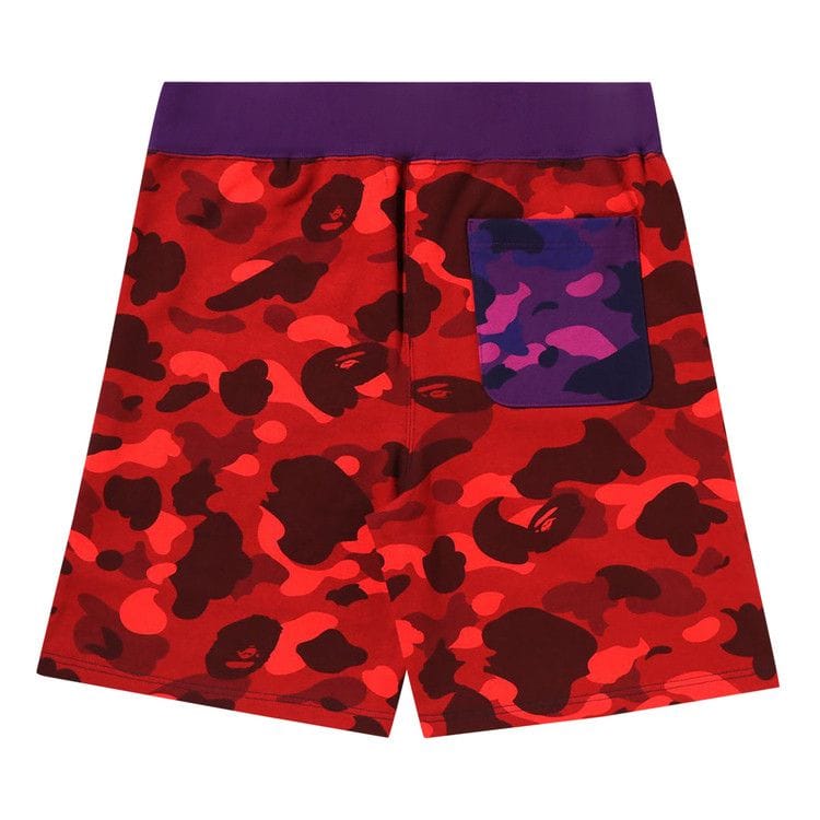 BAPE Crazy Camo Shark Sweat Shorts Navy