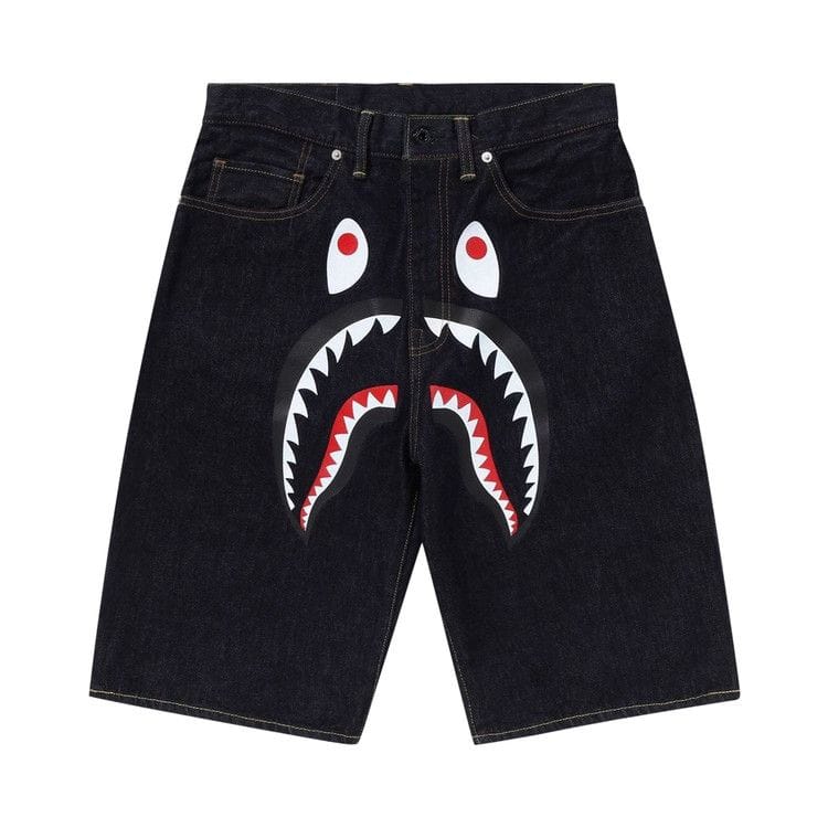 BAPE Shark Denim Shorts Navy/Indigo