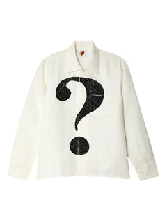 question mark-detail shirt
