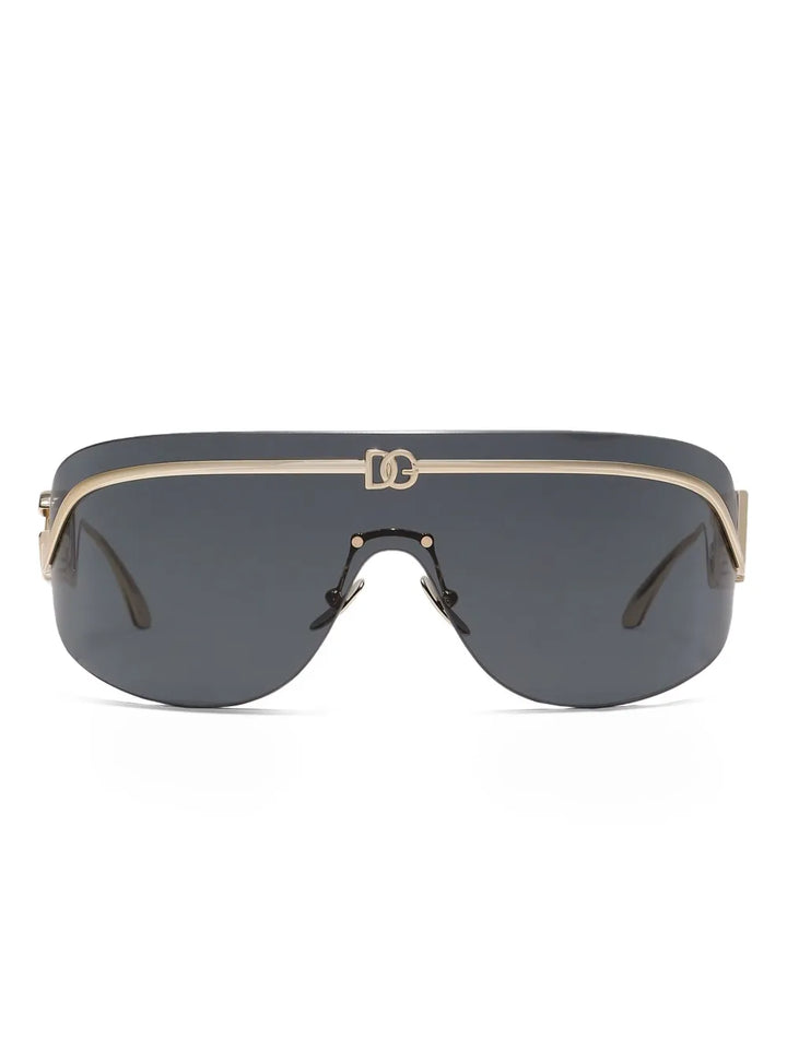 logo-plaque shield-frame sunglasses