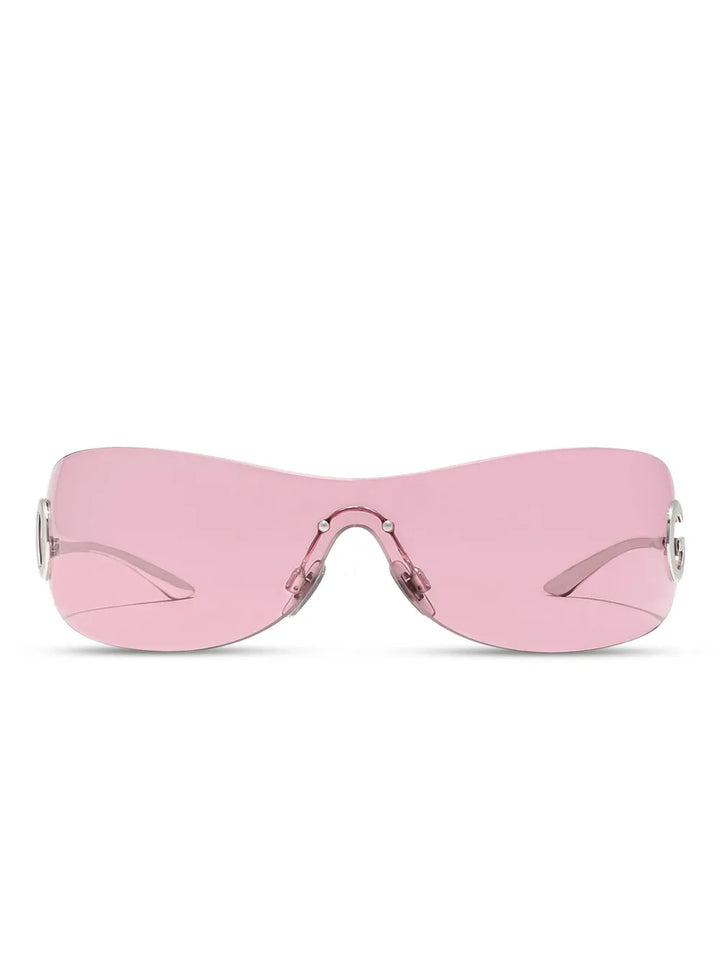 curved-frame sunglasses
