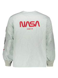 x NASA logo-appliqué bomber jacket