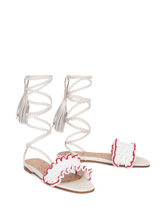 ruffled-strap sandals
