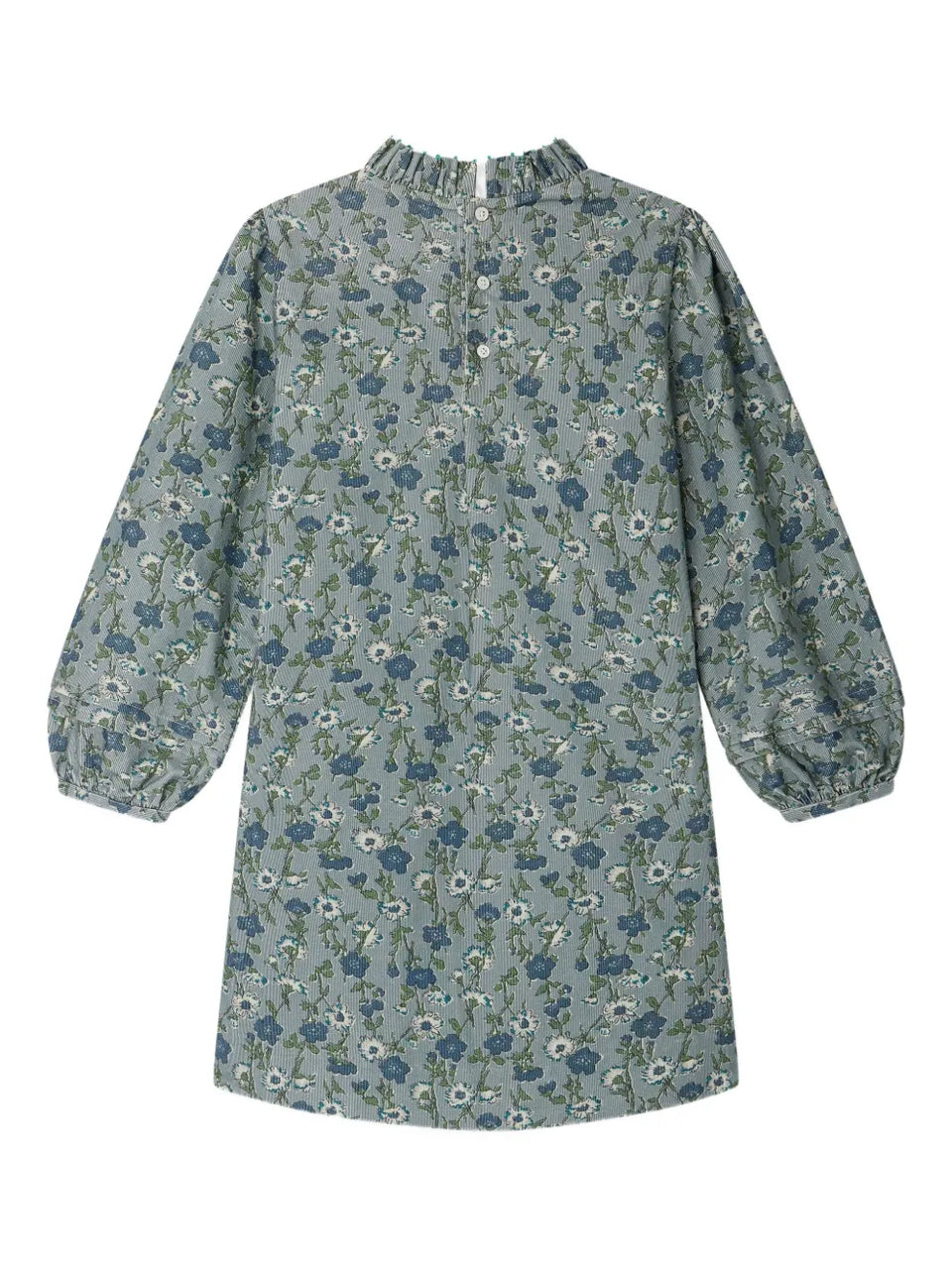 floral-print ruffled casual dress