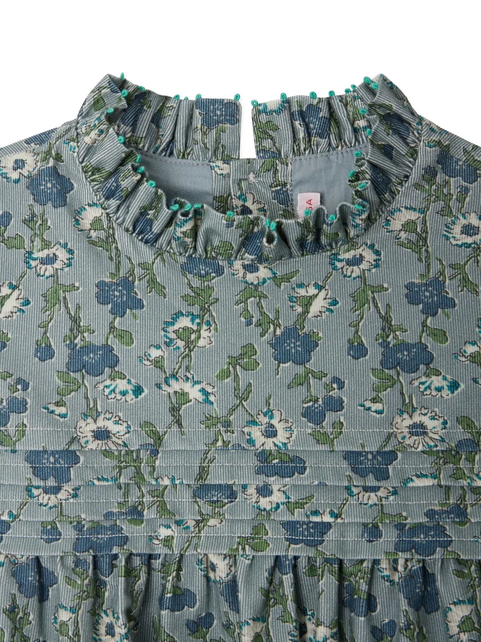 floral-print ruffled casual dress