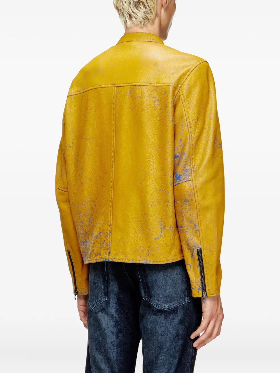 L-Evert-A leather zip-front jacket
