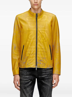 L-Evert-A leather zip-front jacket