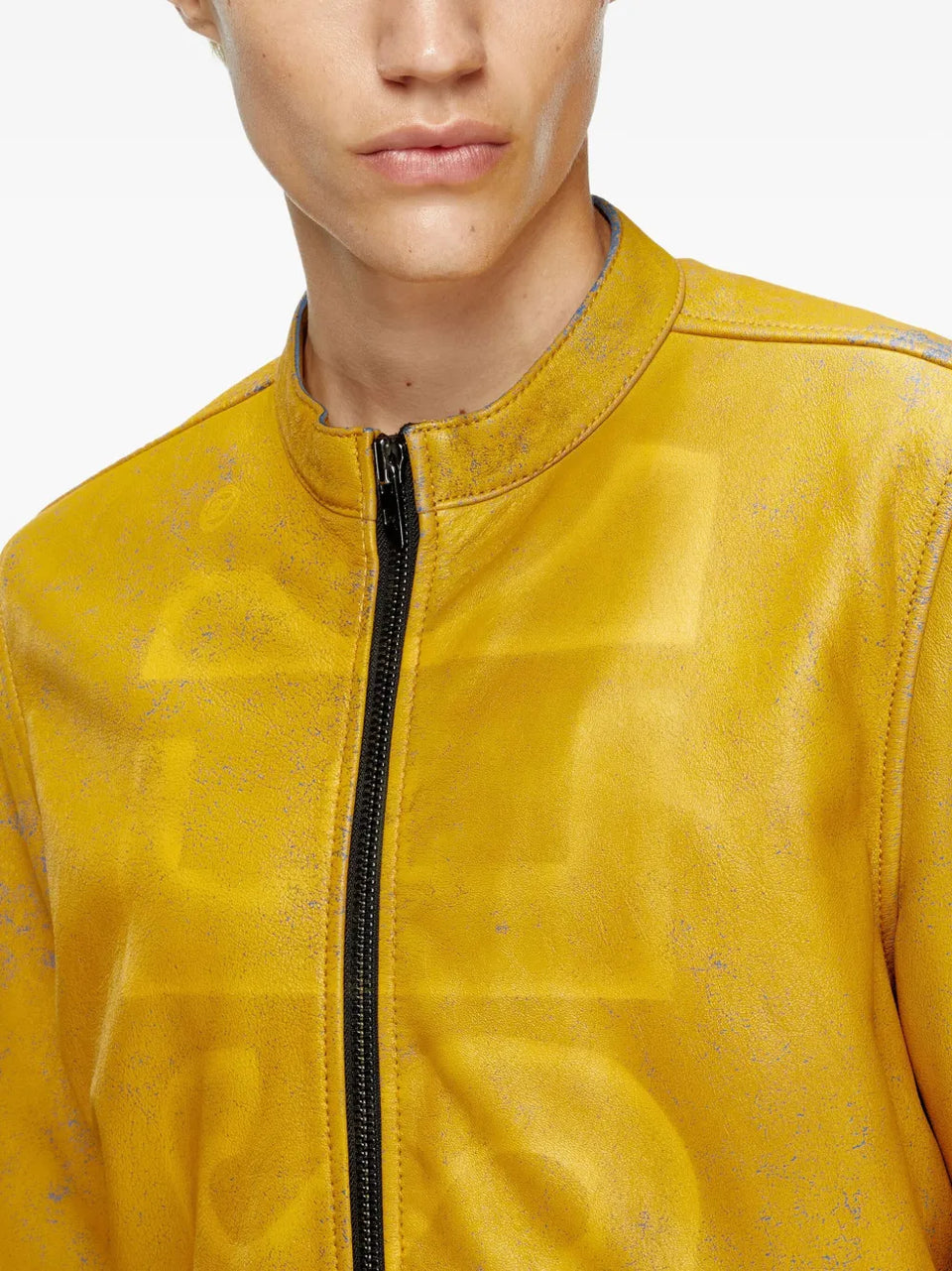 L-Evert-A leather zip-front jacket