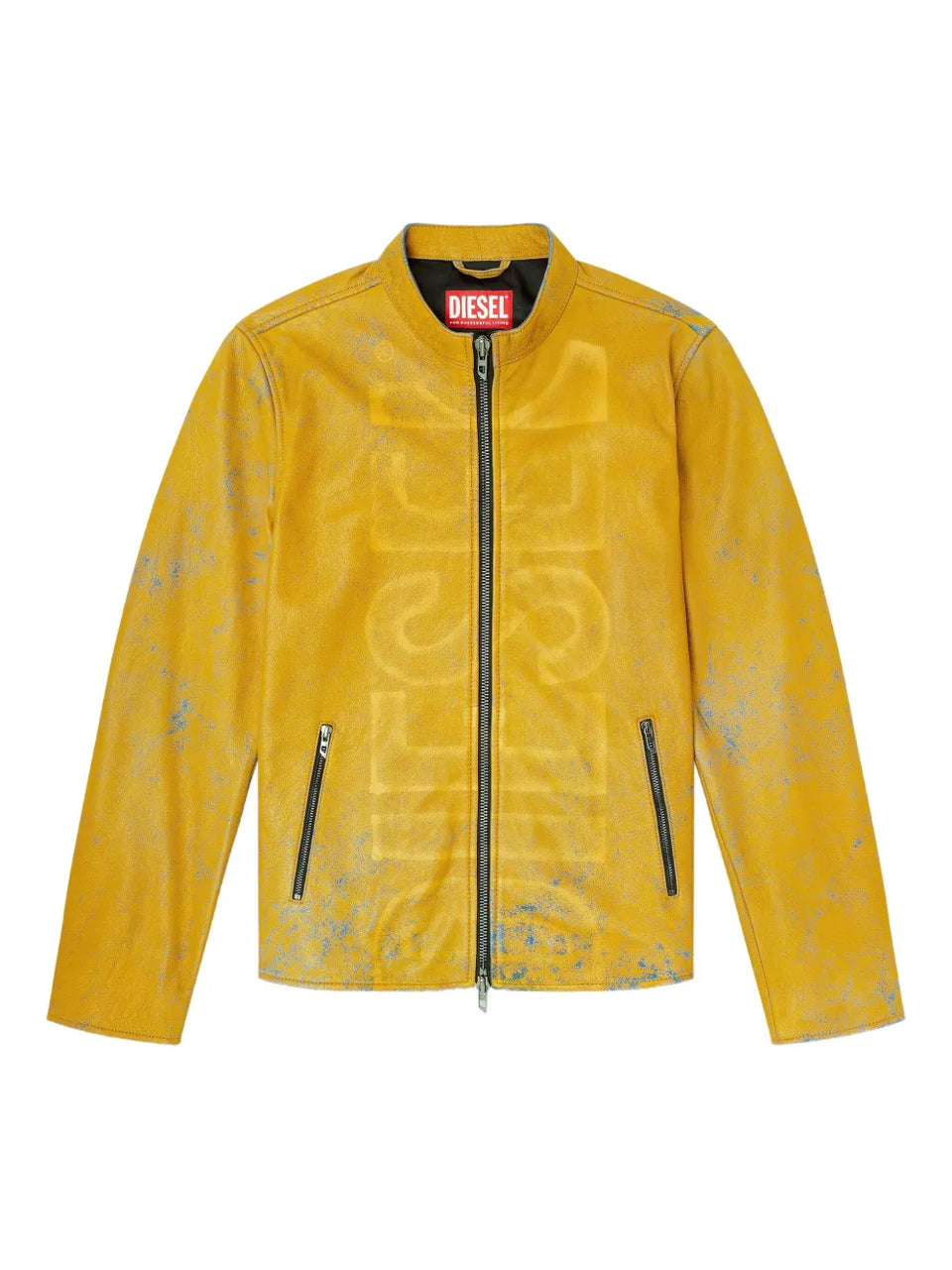 L-Evert-A leather zip-front jacket