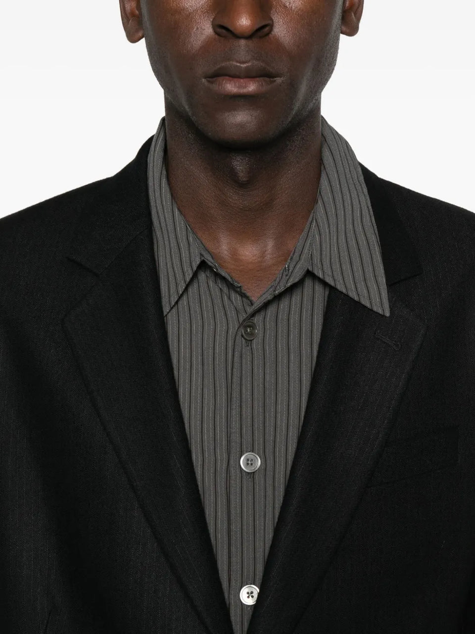 pinstriped blazer