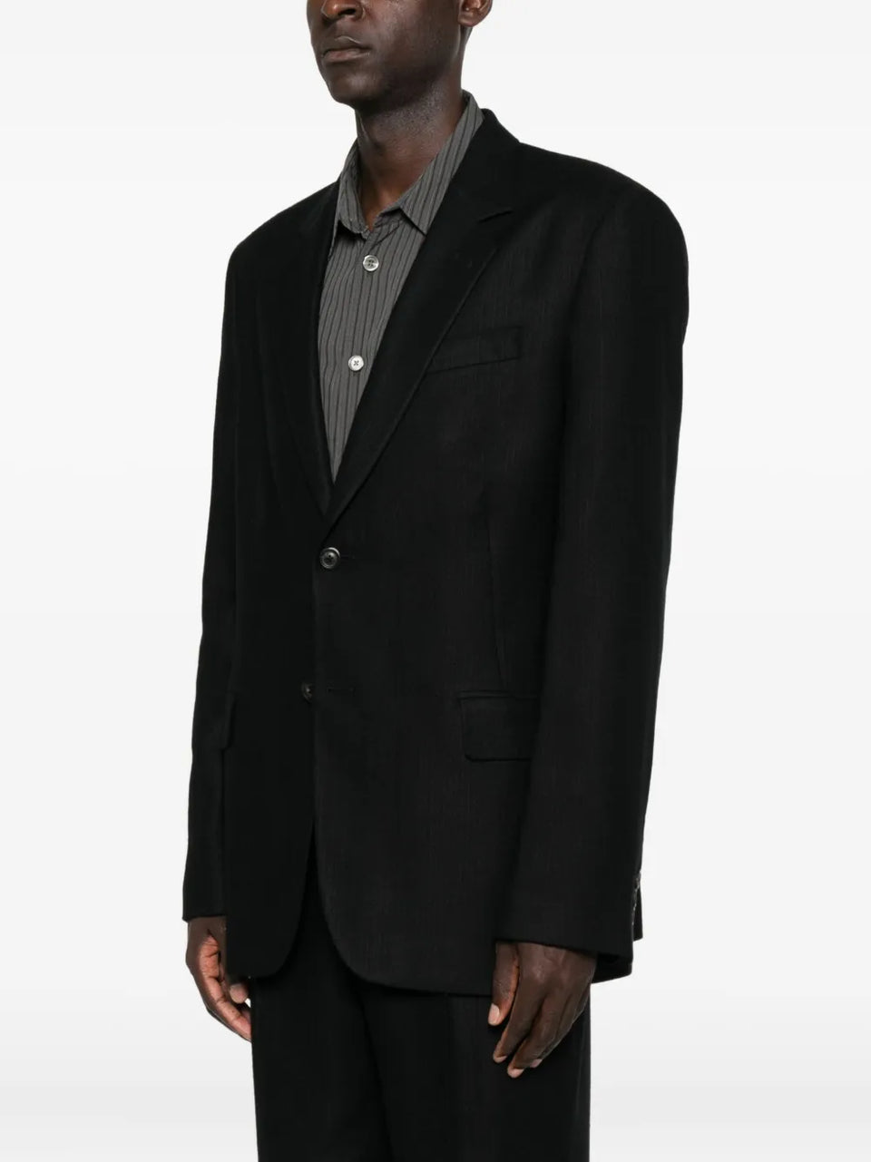 pinstriped blazer