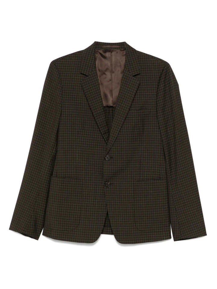 2010s check-pattern blazer