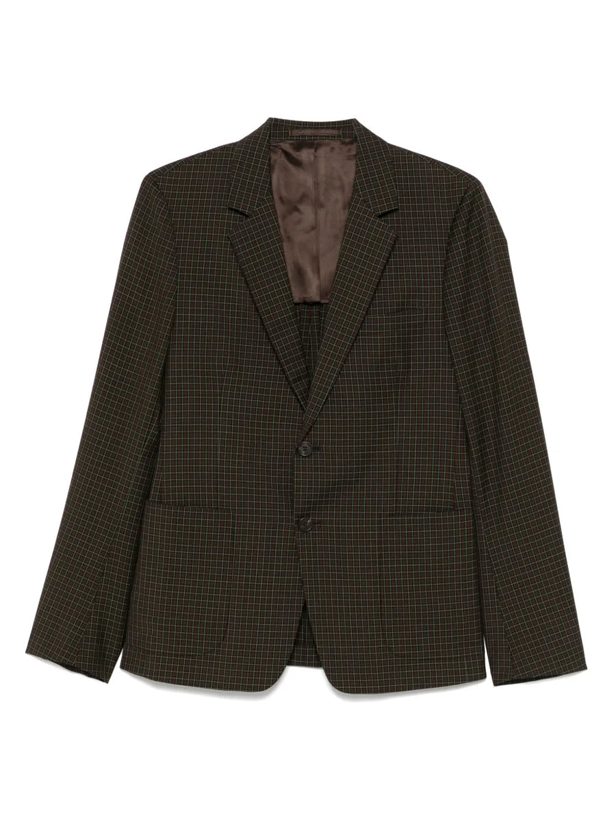2010s check-pattern blazer