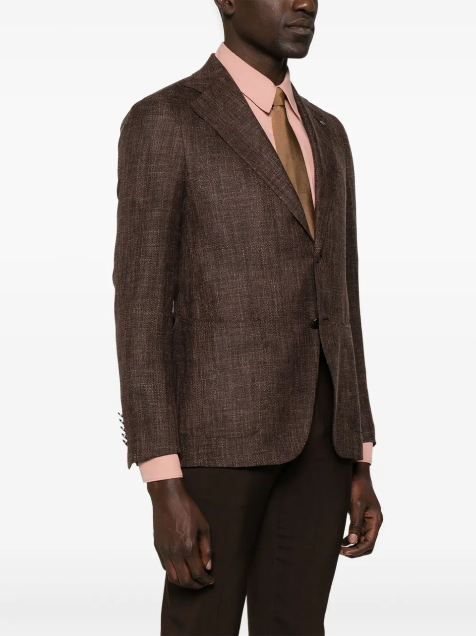 brooch-detail blazer