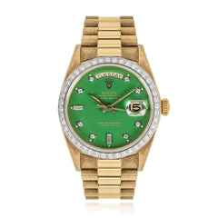 Rolex | Day-Date | 18038 | Yellow gold | 36mm mm | Yellow gold | Green | Automatic