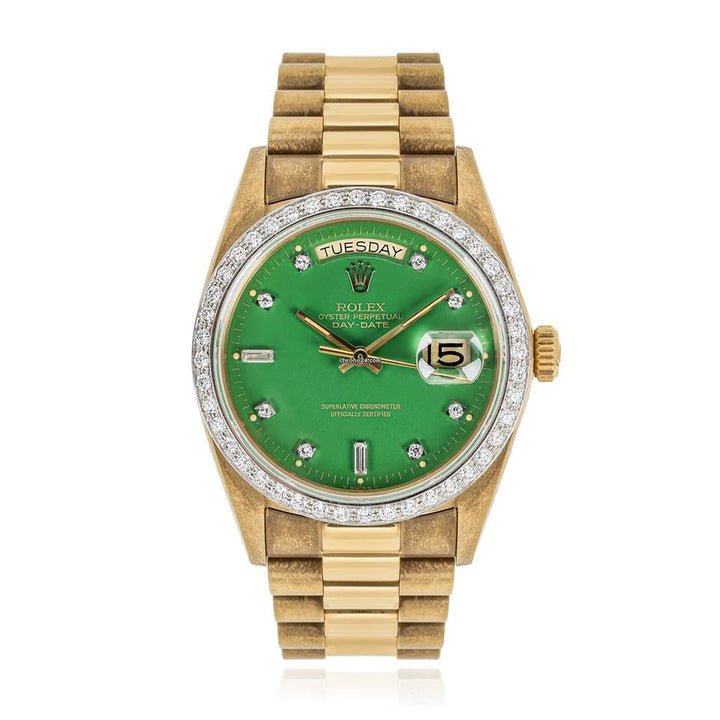 Rolex | Day-Date | 18038 | Yellow gold | 36mm mm | Yellow gold | Green | Automatic