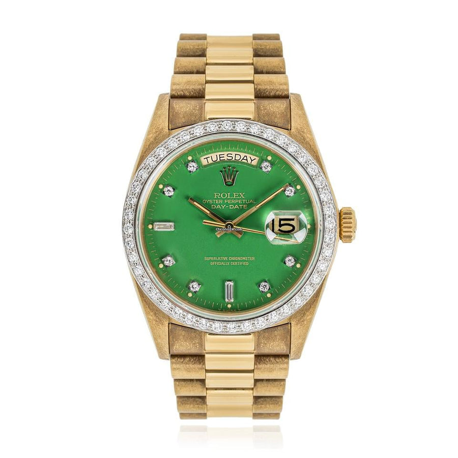 Rolex | Day-Date | 18038 | Yellow gold | 36mm mm | Yellow gold | Green | Automatic