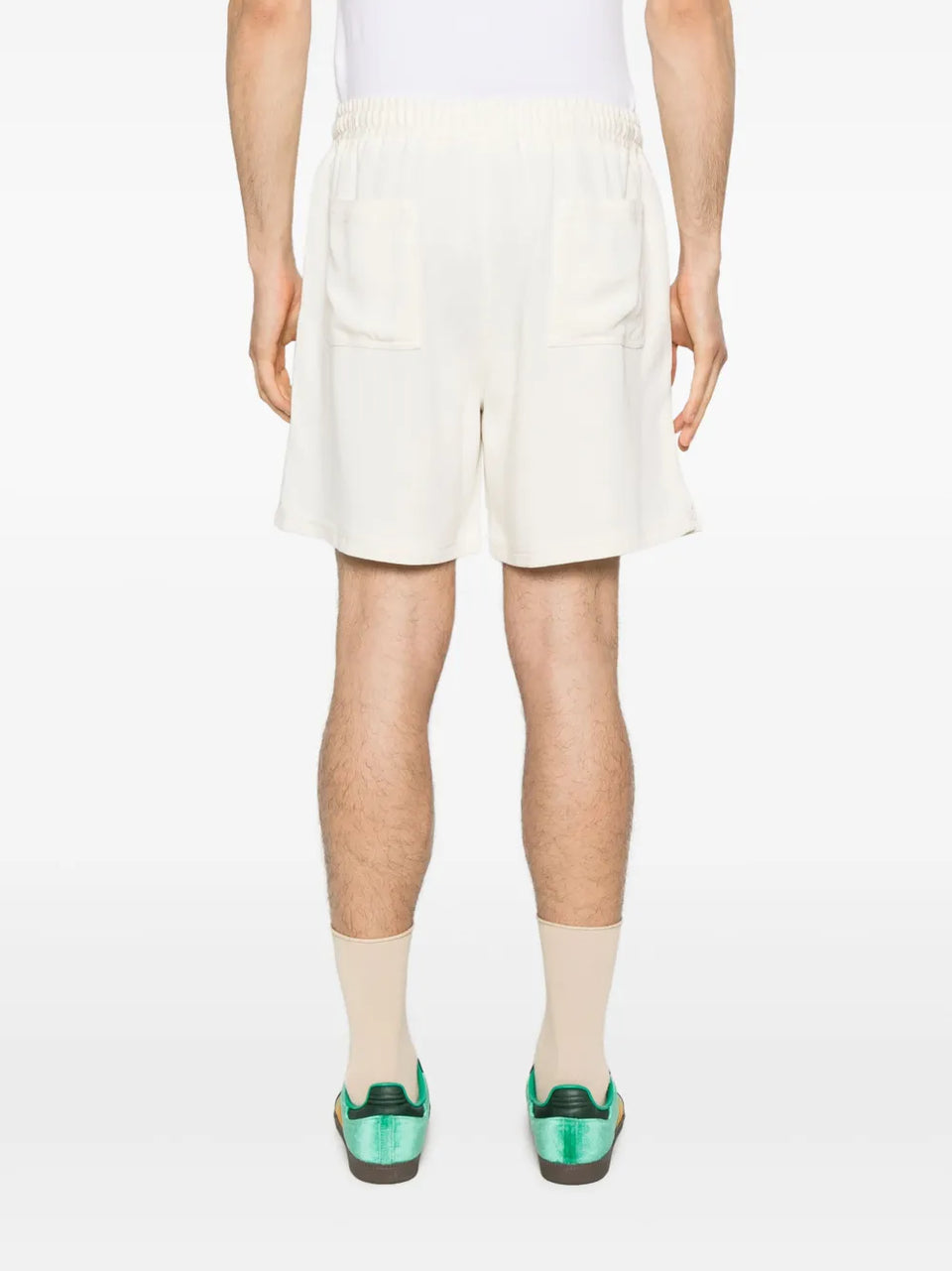 embroidered-logo shorts