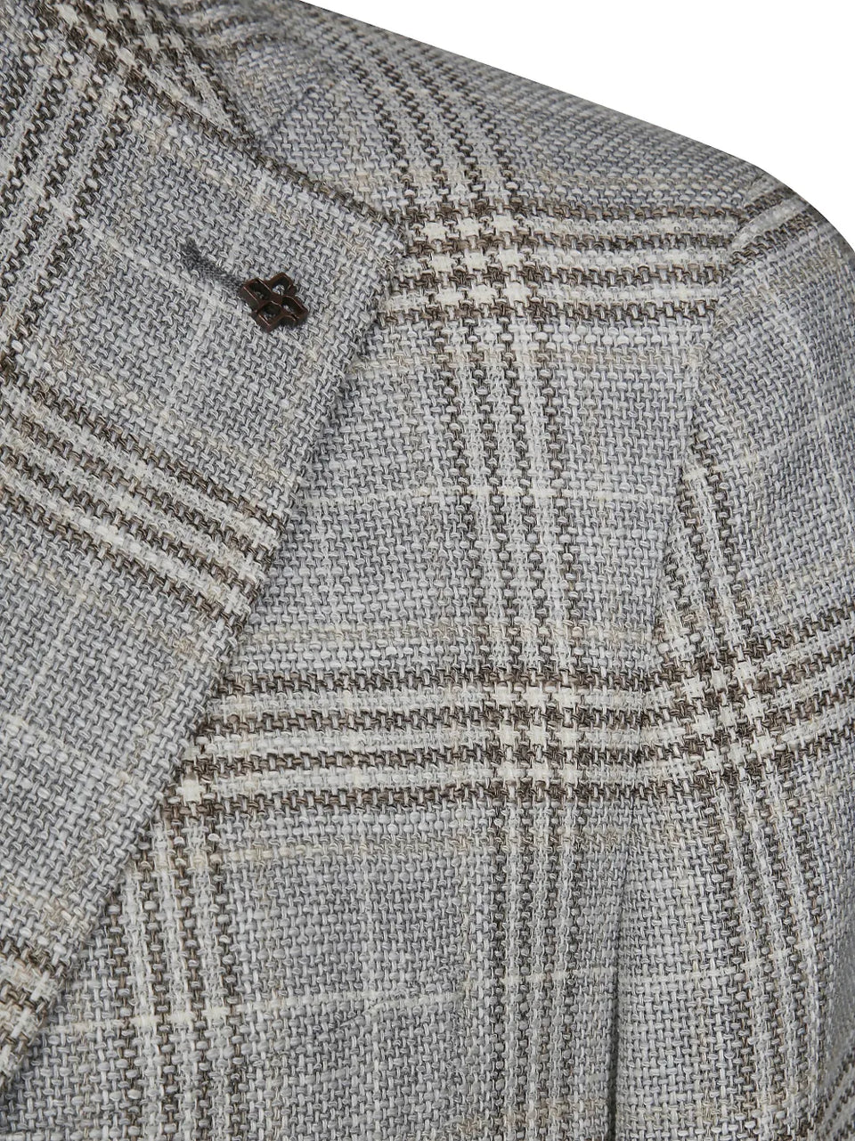 check-print blazer