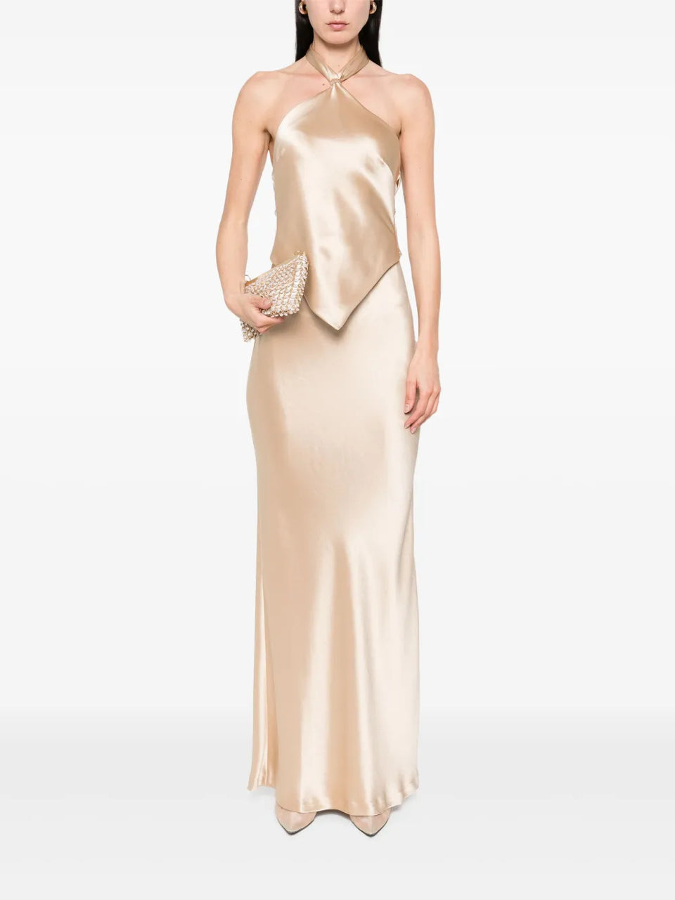 satin maxi dress