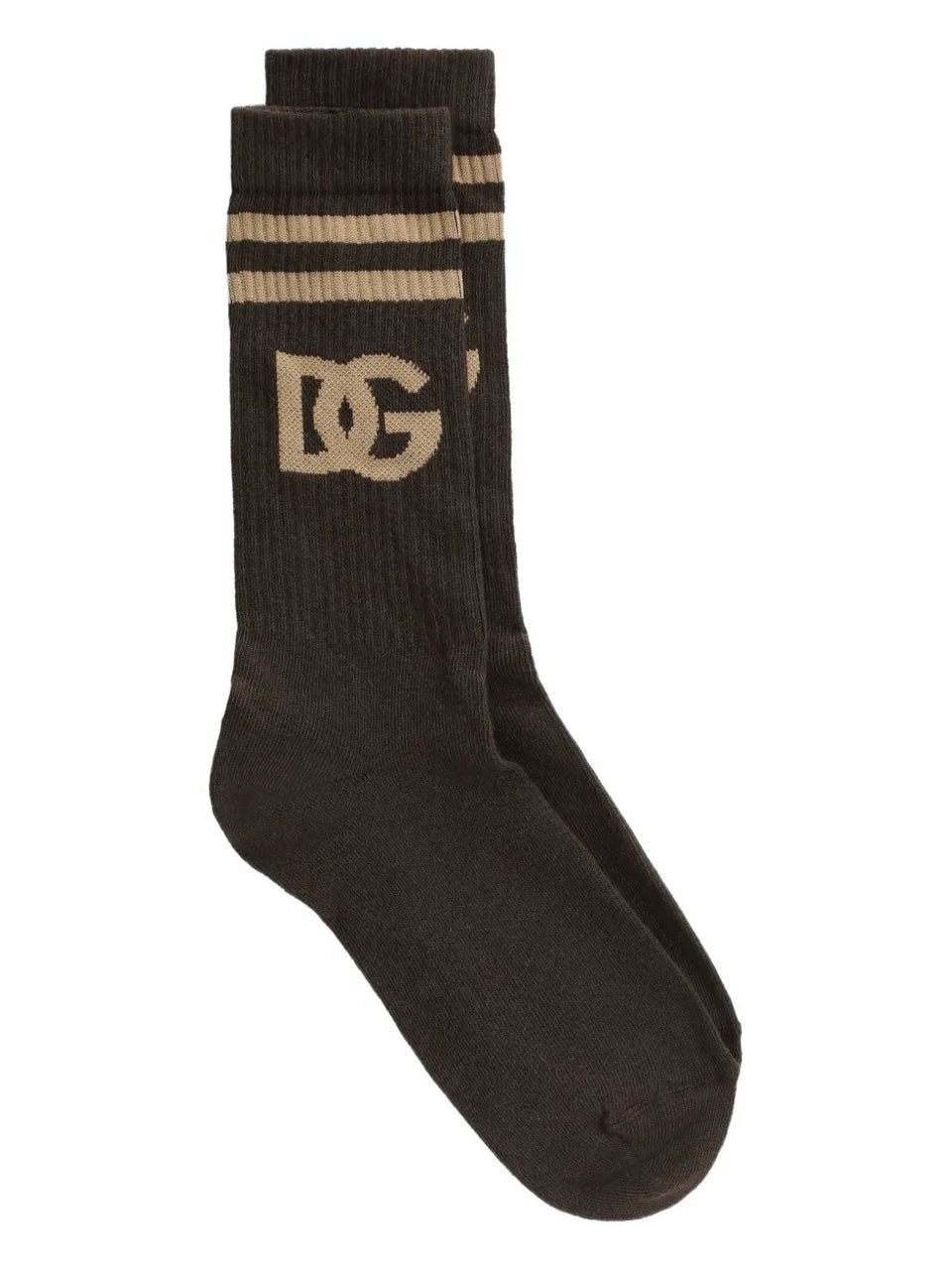 intarsia-knit logo socks