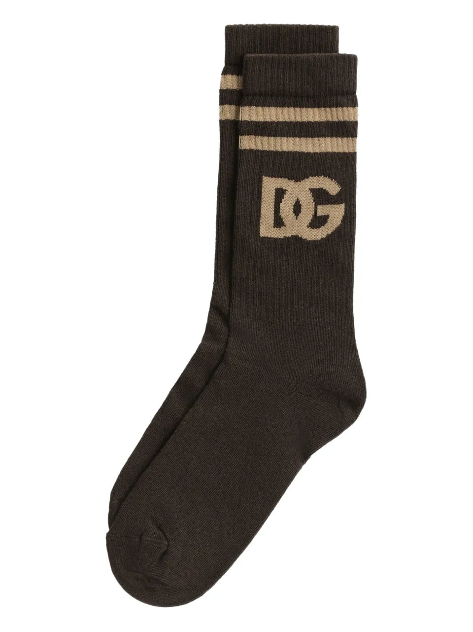 intarsia-knit logo socks
