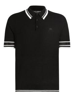 contrast-trim polo shirt