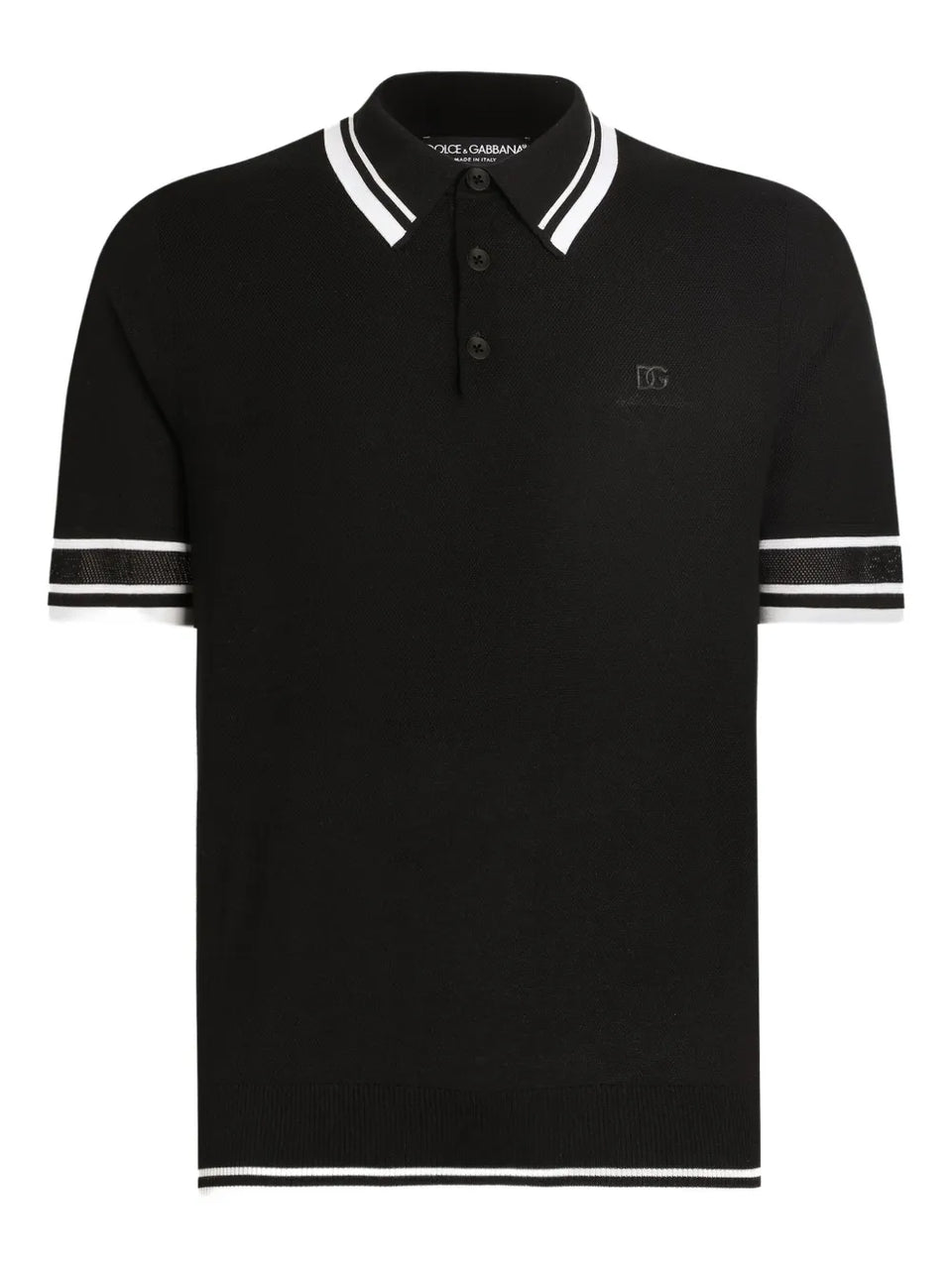 contrast-trim polo shirt