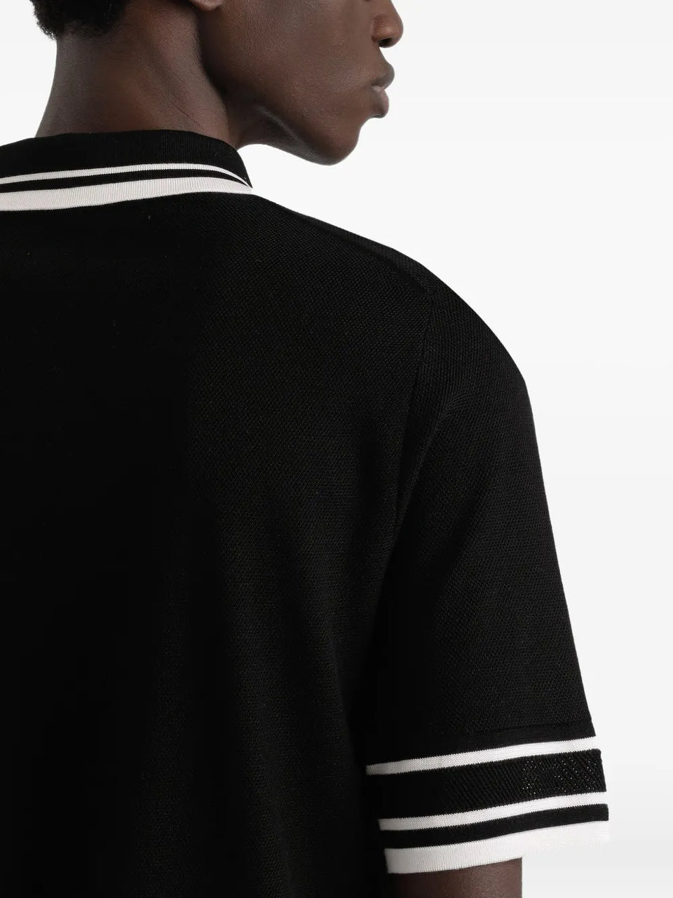 contrast-trim polo shirt