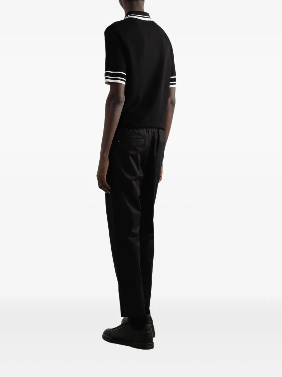contrast-trim polo shirt