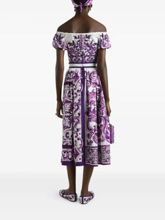 Majolica-print blouse
