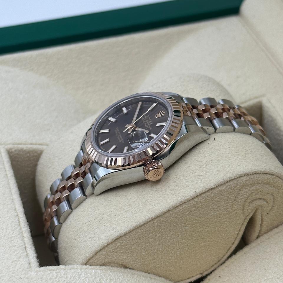 Rolex | Datejust | 279171 choc index jub | Gold/Steel | 28 mm | Gold/Steel | Brown | Automatic