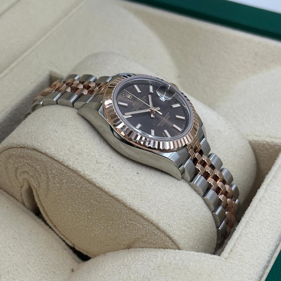 Rolex | Datejust | 279171 choc index jub | Gold/Steel | 28 mm | Gold/Steel | Brown | Automatic