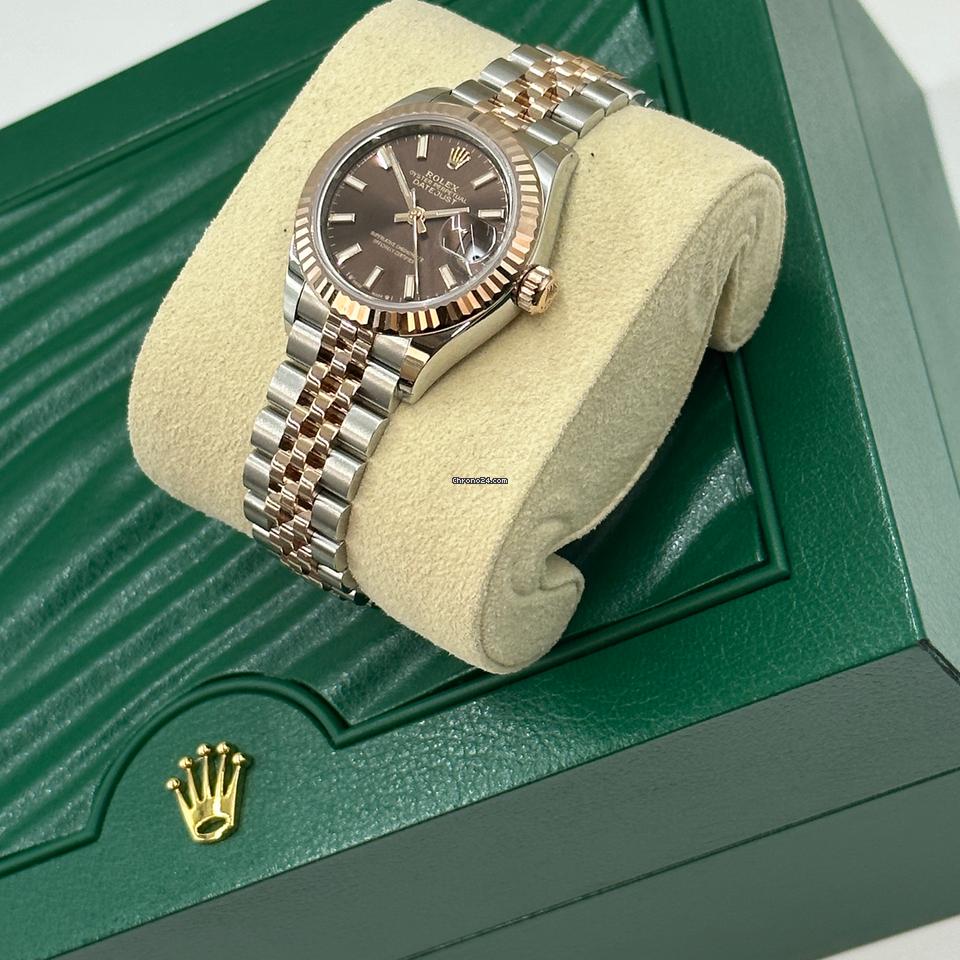 Rolex | Datejust | 279171 choc index jub | Gold/Steel | 28 mm | Gold/Steel | Brown | Automatic