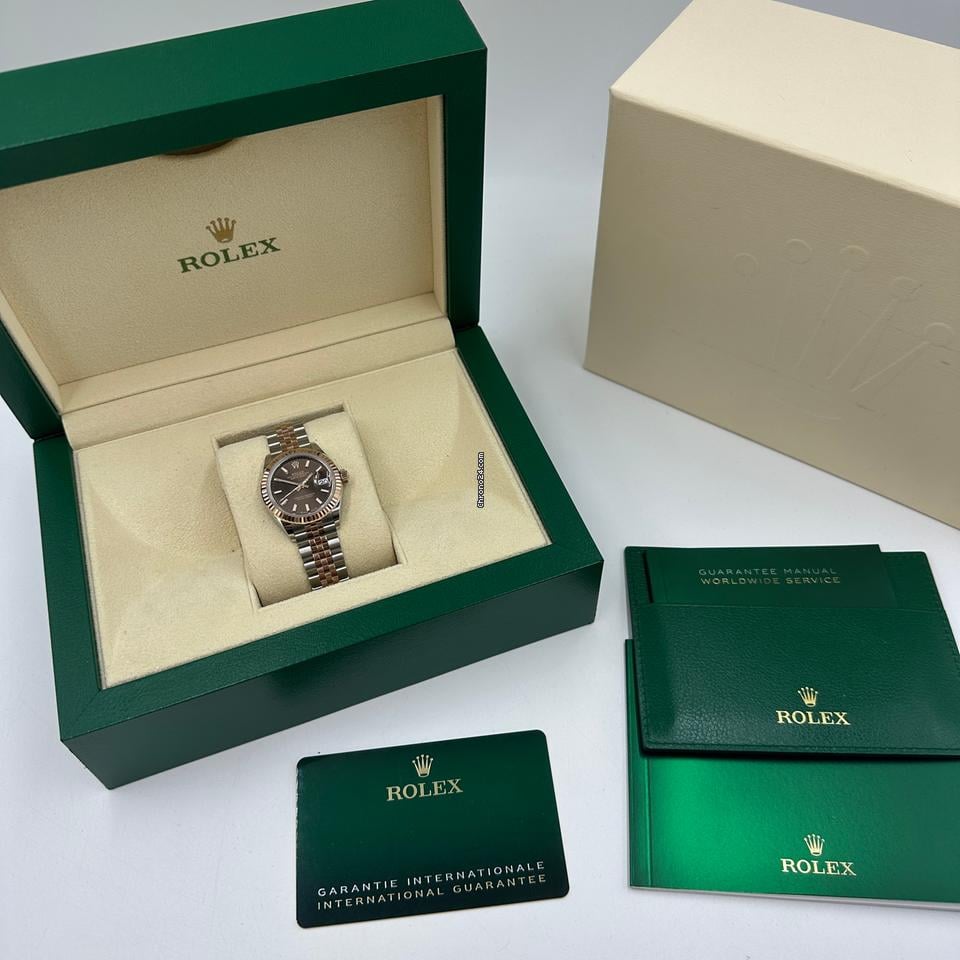 Rolex | Datejust | 279171 choc index jub | Gold/Steel | 28 mm | Gold/Steel | Brown | Automatic