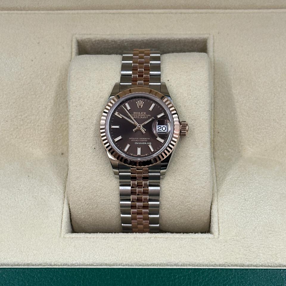 Rolex | Datejust | 279171 choc index jub | Gold/Steel | 28 mm | Gold/Steel | Brown | Automatic