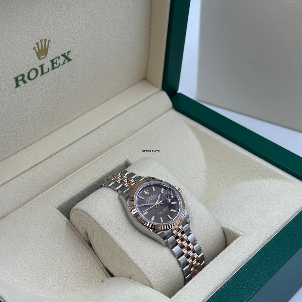 Rolex | Datejust | 279171 choc index jub | Gold/Steel | 28 mm | Gold/Steel | Brown | Automatic