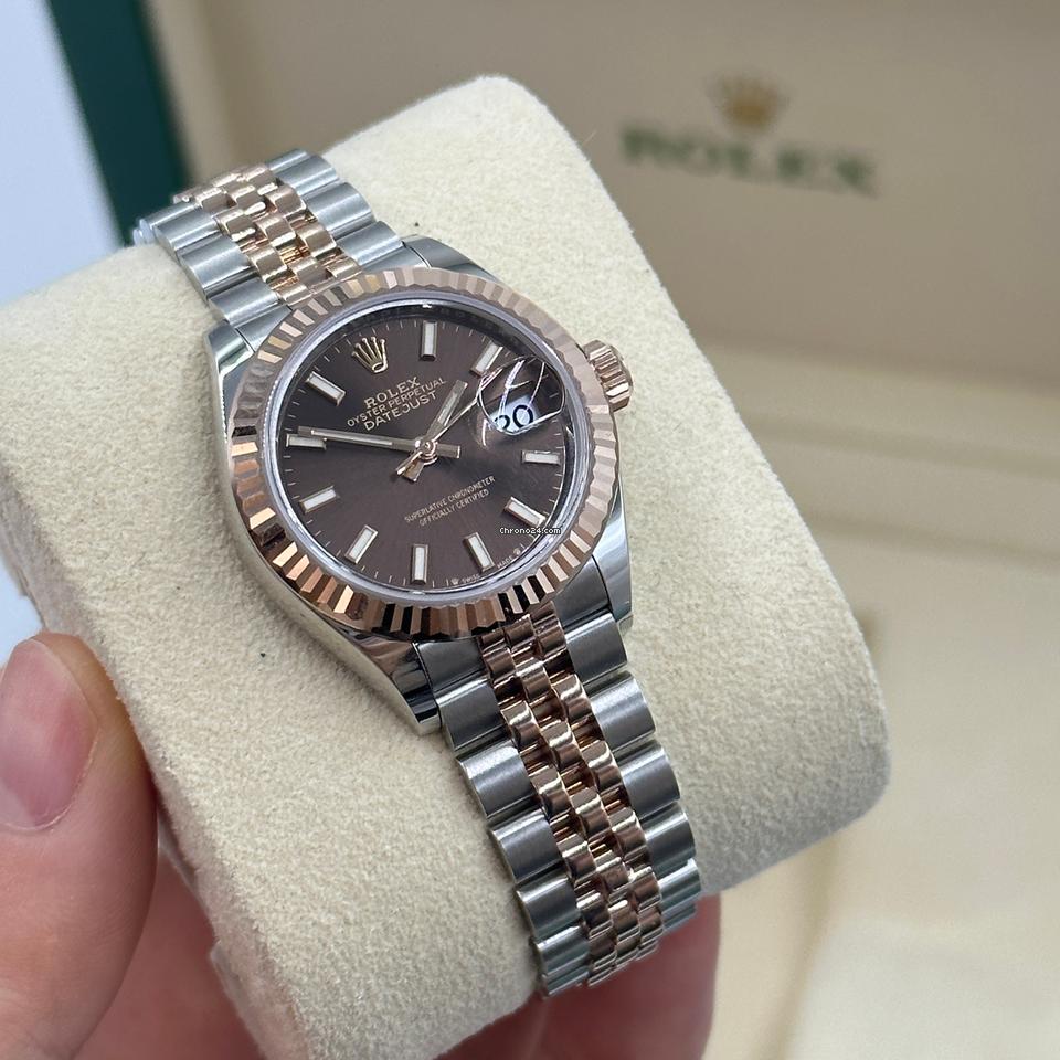 Rolex | Datejust | 279171 choc index jub | Gold/Steel | 28 mm | Gold/Steel | Brown | Automatic