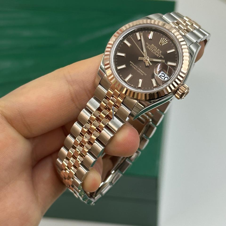 Rolex | Datejust | 279171 choc index jub | Gold/Steel | 28 mm | Gold/Steel | Brown | Automatic