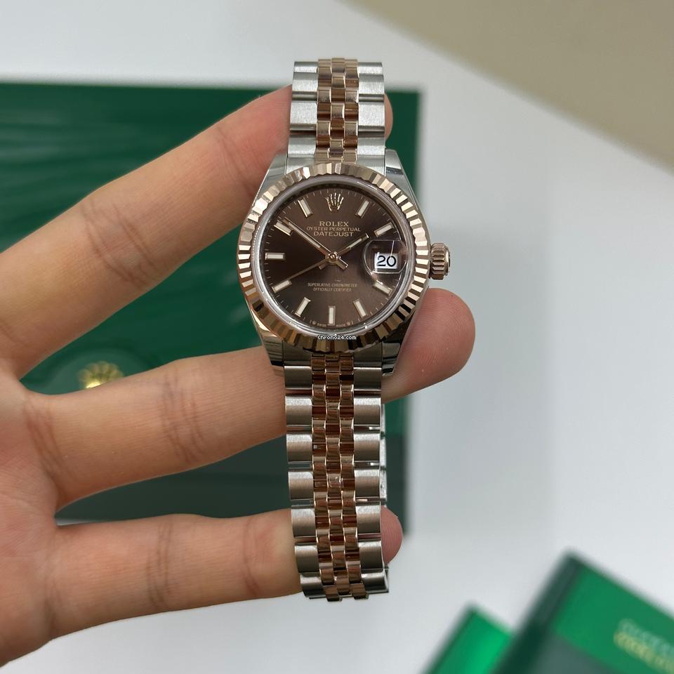 Rolex | Datejust | 279171 choc index jub | Gold/Steel | 28 mm | Gold/Steel | Brown | Automatic