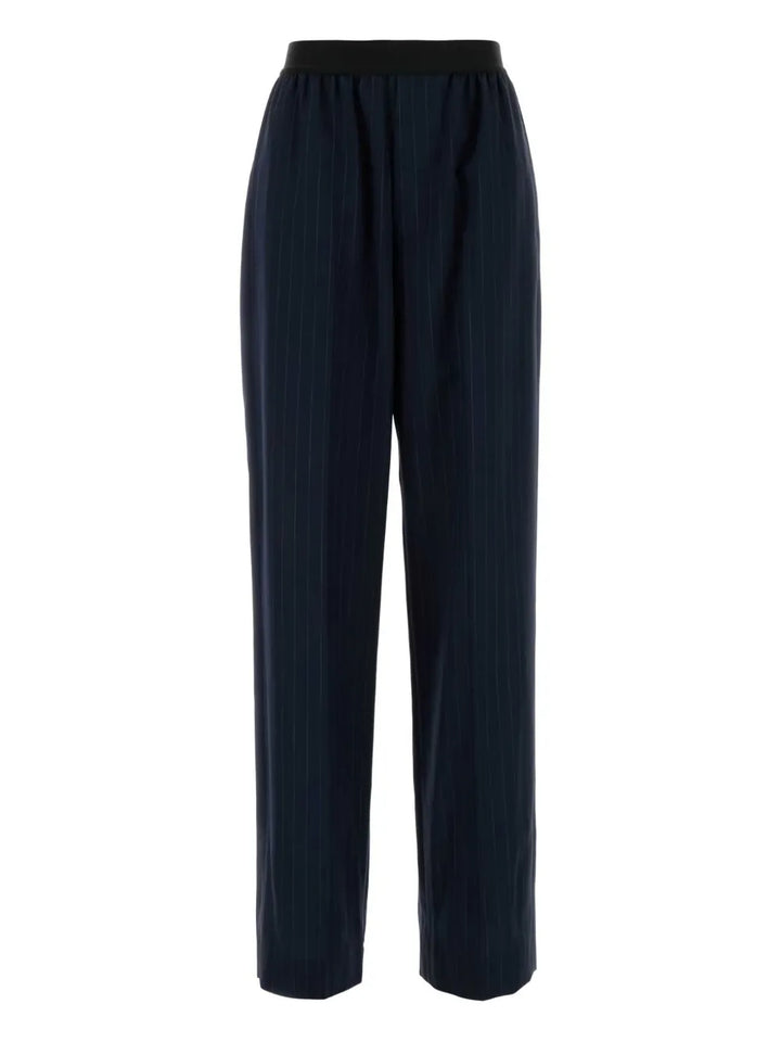 embroidered wool trousers