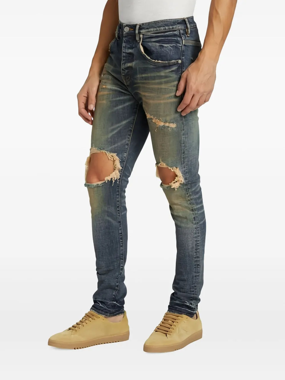 ripped-detail jeans