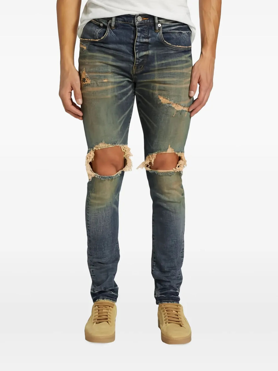 ripped-detail jeans