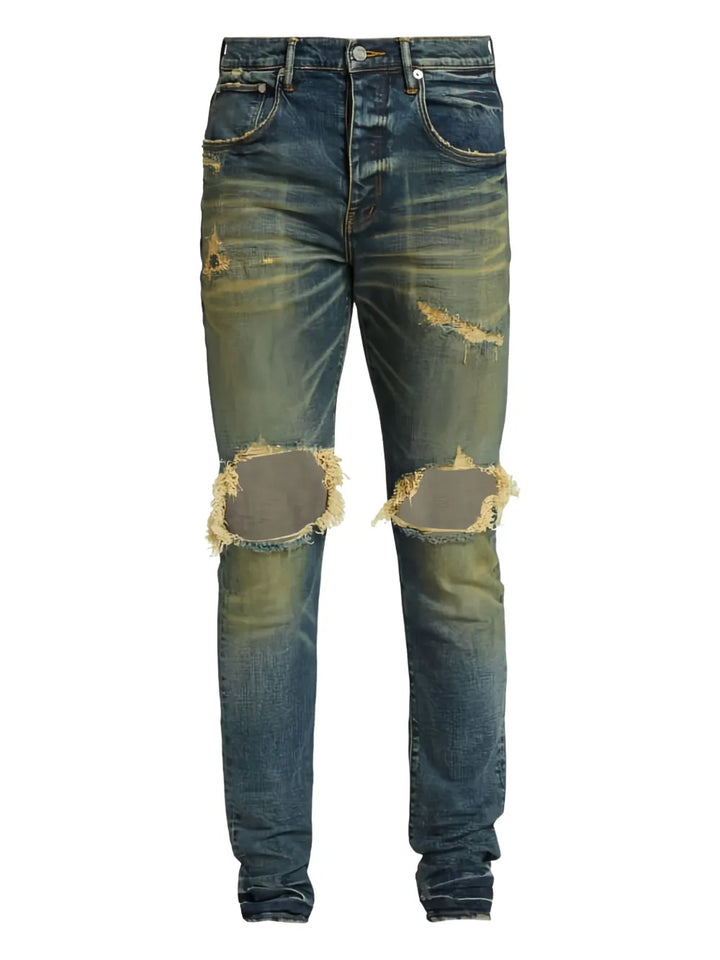 ripped-detail jeans