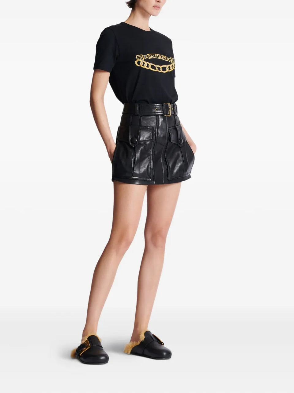 belted skirt