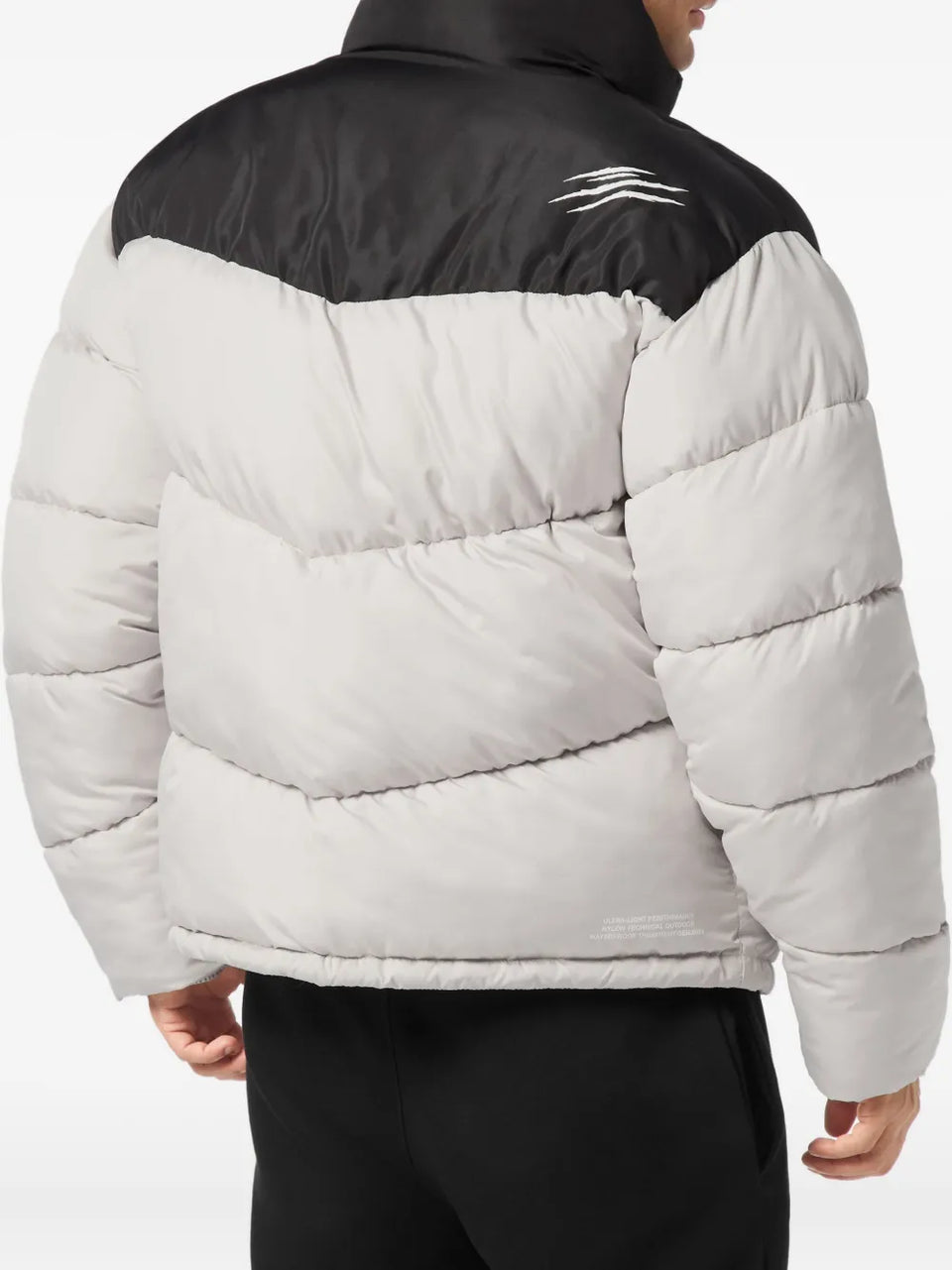 colour-block puffer jacket