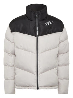 colour-block puffer jacket